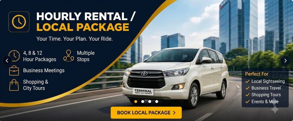HOURLY RENTAL / LOCAL PACKAGE - Your Time. Your Plan. Your Ride. 4, 8 & 12 Hour Packages